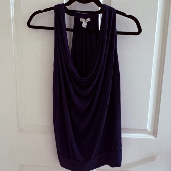 Boston Proper Navy Draped Halter Top – Size S - Picture 1 of 3